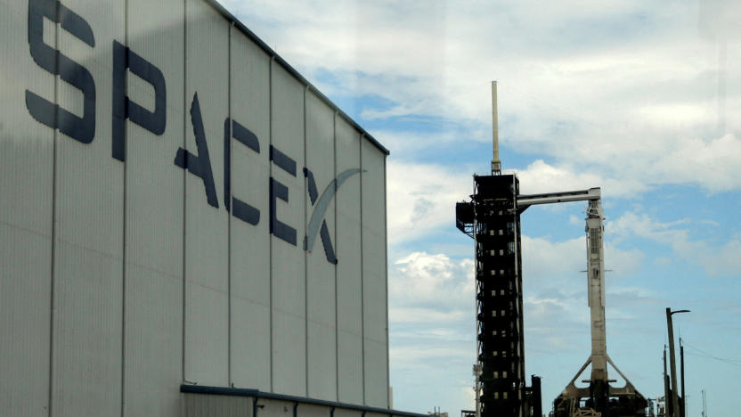 FILE PHOTO: A SpaceX Falcon 9 rocket is prepared for launch of Polaris Dawn, a private human spaceflight mission, at the Kennedy Space Center in Cape Canaveral, Florida, U.S. August 26, 2024. REUTERS/Joe Skipper/File Photo