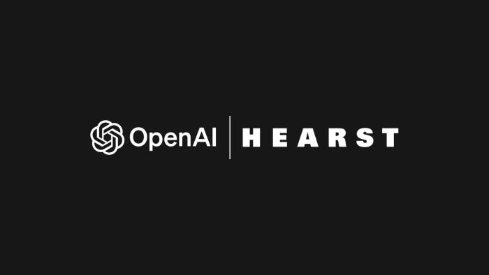 The OpenAI and Hearst logos appear on a black background