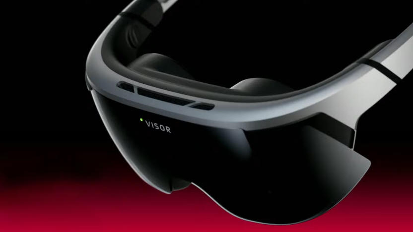 Keynote slide of the Immersed Visor AR headset.