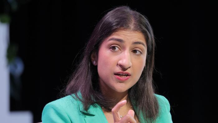 Lina Khan, chair of the Federal Trade Commission, speaks at The Wall Street Journal’s Future of Everything Festival in New York City, U.S., May 22, 2024. REUTERS/Andrew Kelly